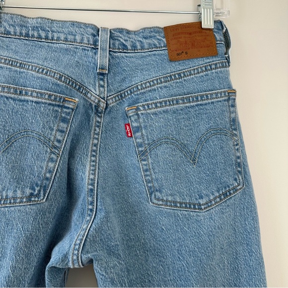 Women’s Levi's 501 Skinny Jeans Blue High Rise Denim Pants High Waisted Size 27 - Picture 10 of 16